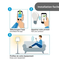 - Pack de 2 Ampoules LED connectées A60, culot E27, CCT avec prise connectée - KPACK2EE806GCCTPR^Kozii Sale