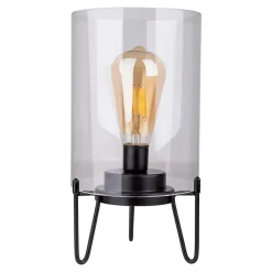 Lampe à piles 'LONNA' lampe de table pour l'extérieur, métal et verre, en noir, hauteur 28,5 cm^Näve Clearance