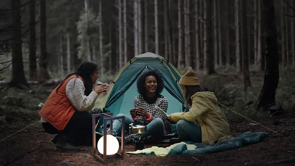 Lampe décoration LED KALI balcon terrasse table métal plastique noir LED fixes 30x16x16cm-Näve Outlet