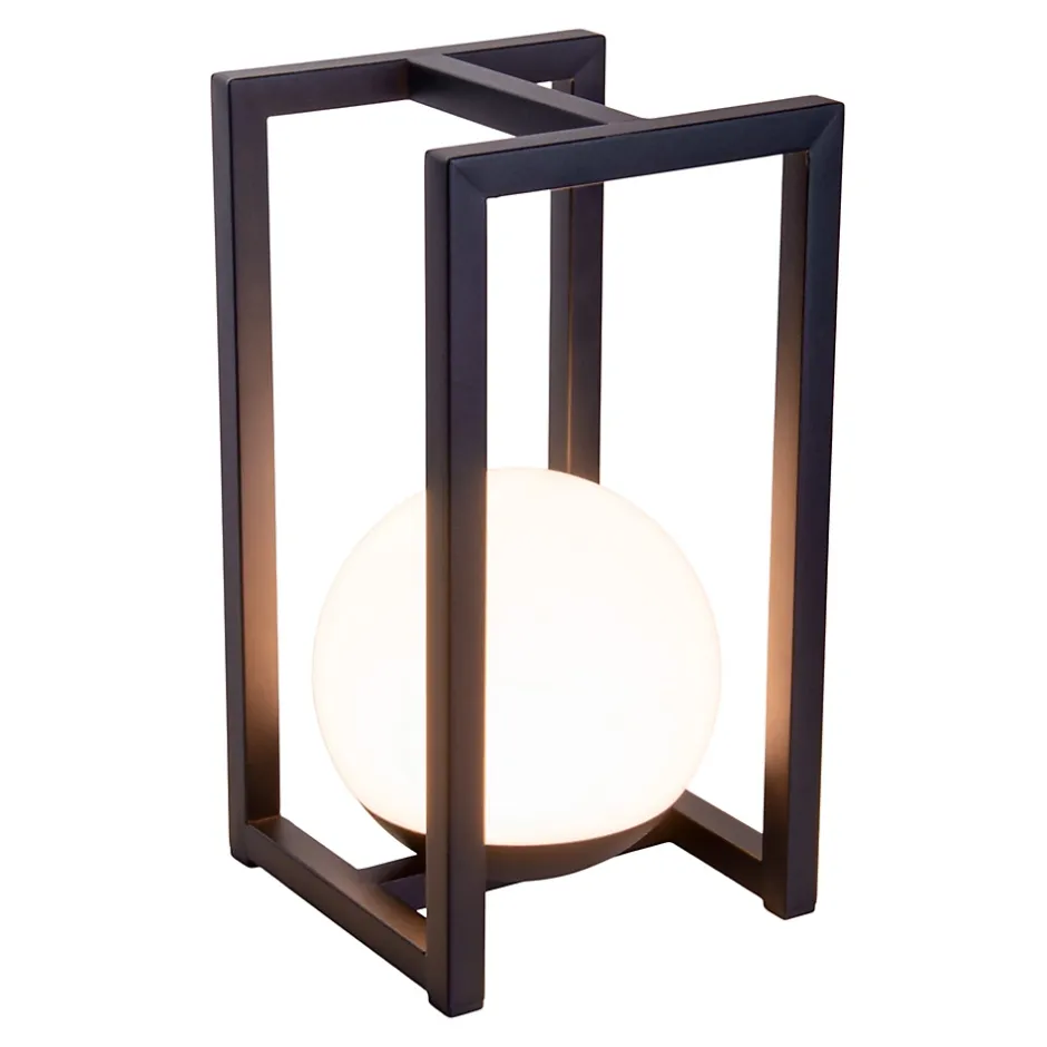 Lampe décoration LED KALI balcon terrasse table métal plastique noir LED fixes 30x16x16cm-Näve Outlet