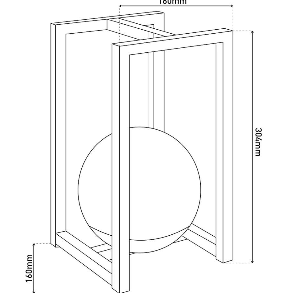 Lampe décoration LED KALI balcon terrasse table métal plastique noir LED fixes 30x16x16cm-Näve Outlet