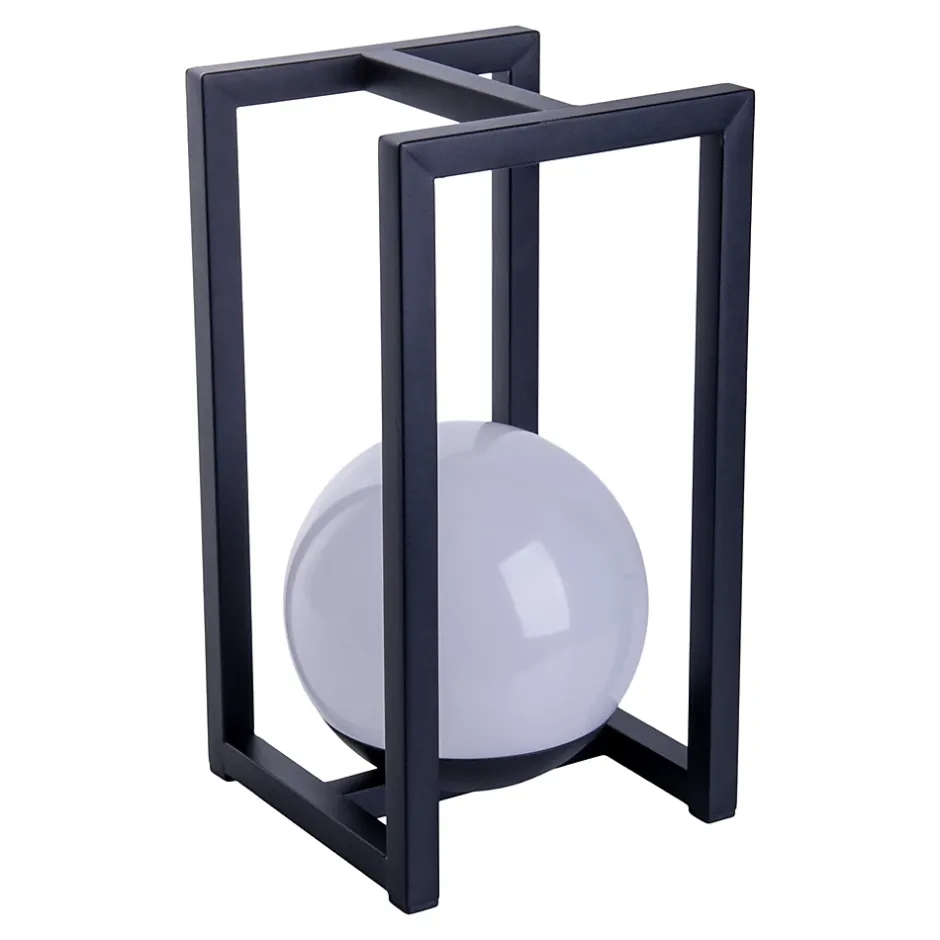 Lampe décoration LED KALI balcon terrasse table métal plastique noir LED fixes 30x16x16cm-Näve Outlet