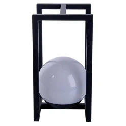 Lampe décoration LED KALI balcon terrasse table métal plastique noir LED fixes 30x16x16cm-Näve Outlet