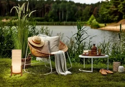 Lampe de table à accu MADITA H 48cm beige naturel LED intégrée intensité variable capteur tactile-Näve Outlet