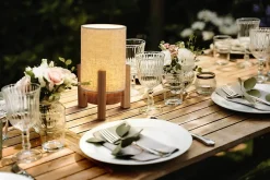 Lampe de table à accu MATILDA H 32cm beige naturel LED intégrée intensité variable capteur tactile^Näve Discount