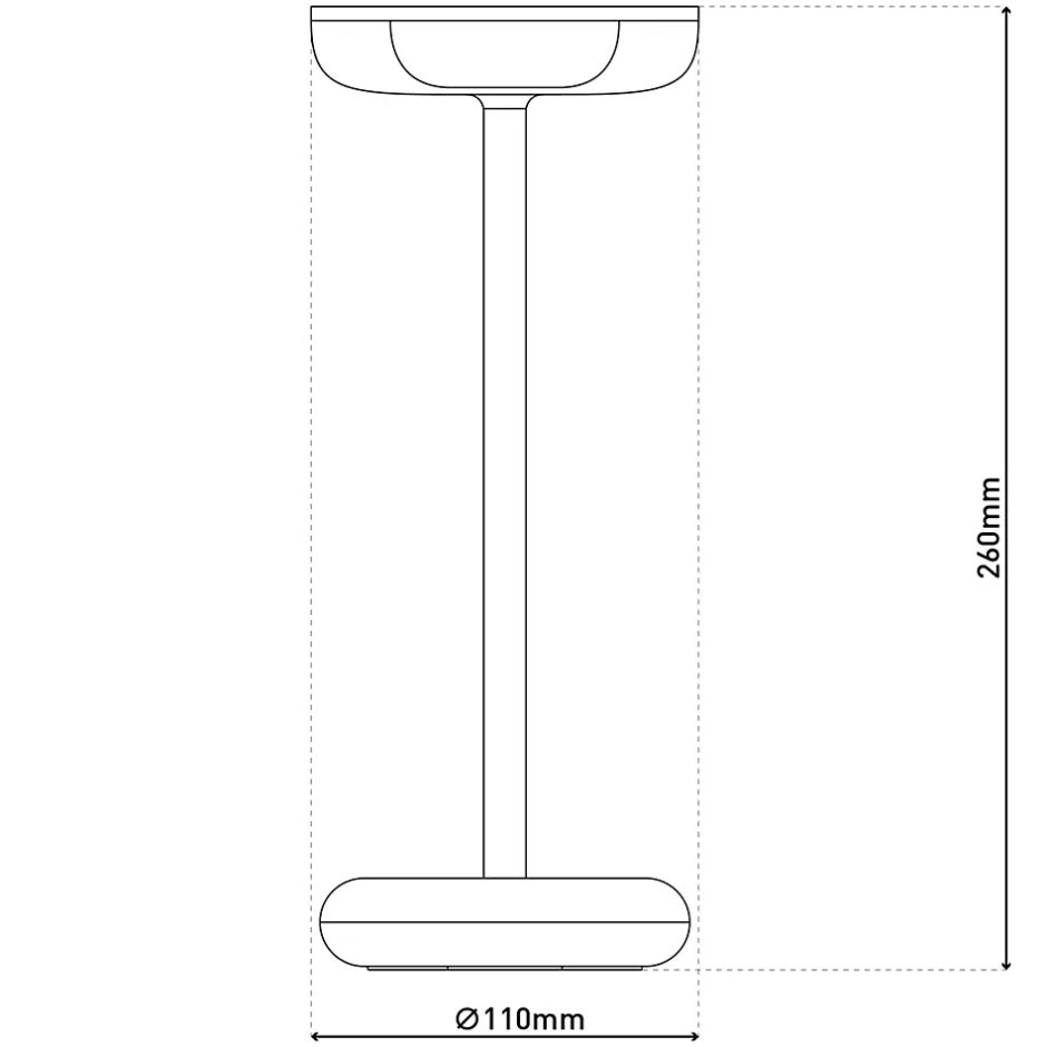 Lampe de table à accu PASI intérieur extérieur métal plastique noir intensité variable tactile fonction mémoire hauteur 26cm-Näve
