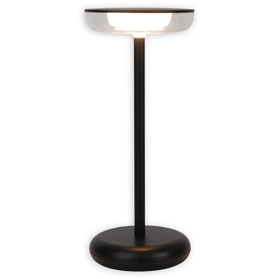 Lampe de table à accu PASI intérieur extérieur métal plastique noir intensité variable tactile fonction mémoire hauteur 26cm-Näve