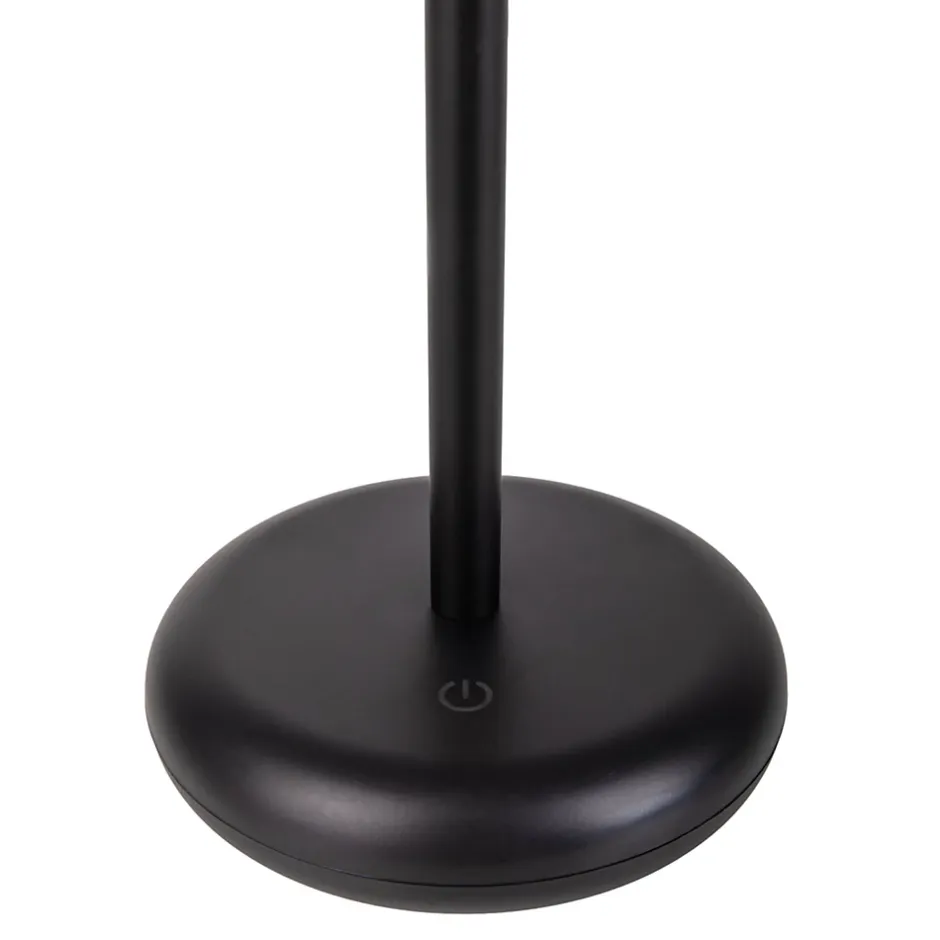 Lampe de table à accu PASI intérieur extérieur métal plastique noir intensité variable tactile fonction mémoire hauteur 26cm-Näve
