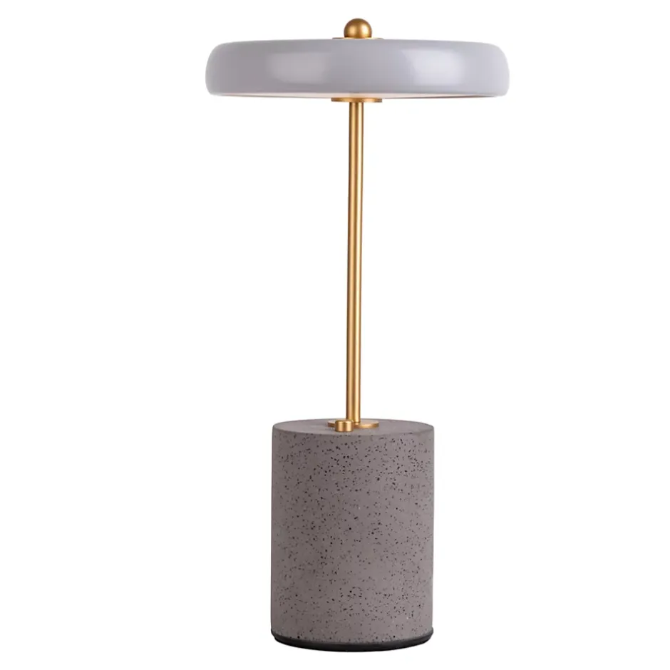 Lampe de table à accu 'SETA' grise 30 cm de haut en métal et béton, avec LED fixe^Näve Sale