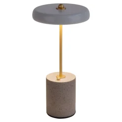 Lampe de table à accu 'SETA' grise 30 cm de haut en métal et béton, avec LED fixe^Näve Sale