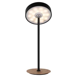 Lampe de table LED à accu magnétique pour l'extérieur et l'intérieur, en métal et plastique noir, hauteur 36 cm-Näve Discount