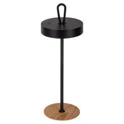 Lampe de table LED à accu magnétique pour l'extérieur et l'intérieur, en métal et plastique noir, hauteur 36 cm-Näve Discount