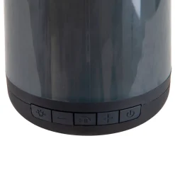 Lampe de table LED avec haut-parleur BT 'FESTA' pour l'extérieur en plastique noir avec LED intégrées, hauteur 18 cm^Näve