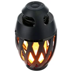 Lampe de table LED 'Muna' avec haut-parleur Bluetooth pour l'extérieur, en plastique noir, avec LED intégrée, hauteur 16,5 cm^Näve Clearance