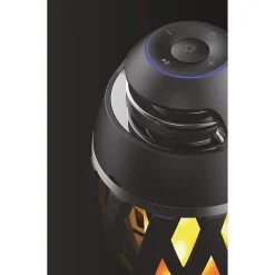 Lampe de table LED 'Muna' avec haut-parleur Bluetooth pour l'extérieur, en plastique noir, avec LED intégrée, hauteur 16,5 cm^Näve Clearance