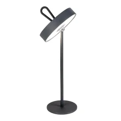 Lampe de table LED rechargeable magnétique 'ELLA' pour l'extérieur et l'intérieur, en métal et plastique gris, hauteur 35 cm-Näve Discount