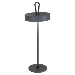 Lampe de table LED rechargeable magnétique 'ELLA' pour l'extérieur et l'intérieur, en métal et plastique gris, hauteur 35 cm-Näve Discount