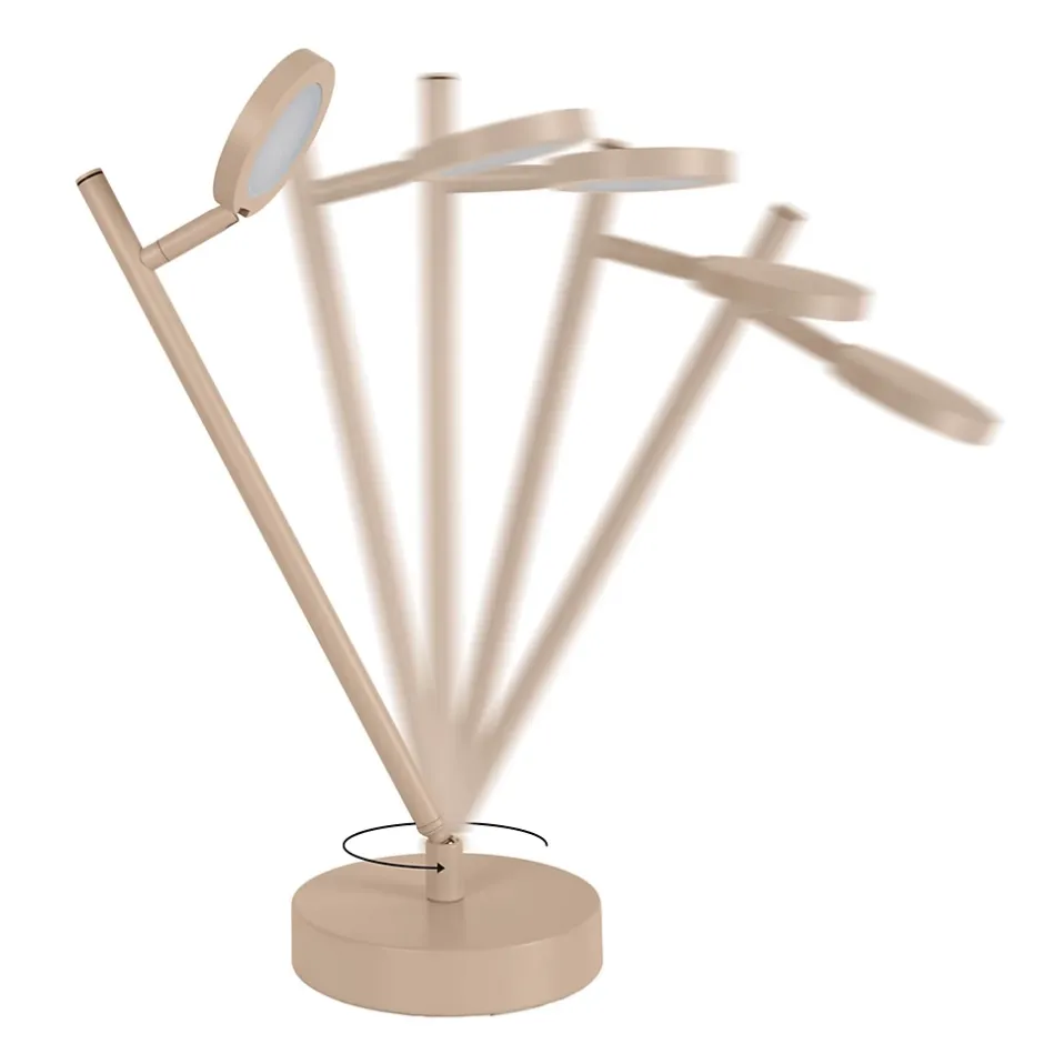 Lampe de table LED rechargeable LUPA 45cm aluminium Frosted Almonds plastique blanc LED variable capteur tactile hauteur 45cm-Näve Sale