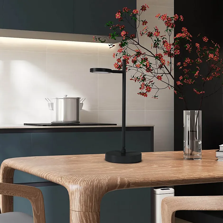 Lampe de table LED rechargeable LUPA 45cm aluminium noir et plastique blanc LED intégrées intensité variable capteur tactile^Näve Online