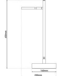 Lampe de table LED rechargeable LUPA 45cm aluminium noir et plastique blanc LED intégrées intensité variable capteur tactile^Näve Online