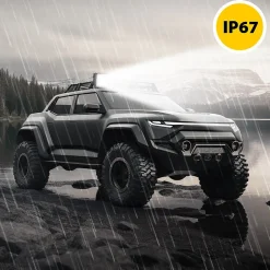 Lampe de travail carrée 12/24 V, 27 W et 1 800 lumens, IP67. Noir^Stak Online