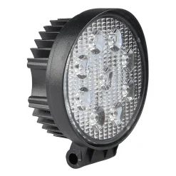 Lampe de travail ronde 12/24 V, 27 W et 1 800 lumens, IP67. Noir^Stak New