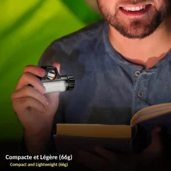 Lampe Frontale Torche Détachable Recharge USB Boîtier Orientable^Fishtec Outlet