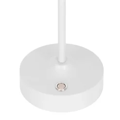 Lampe LED à accu/de table 'PINA' 30 cm de haut, en métal (blanc) et verre (blanc), LEDs intégrés, blanc chaud-Näve Clearance