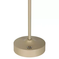 Lampe LED à accu/de table 'PINA' 30 cm de haut, en métal (beige) et verre (blanc), LEDs intégrés, blanc chaud-Näve Outlet