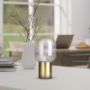 Lampe table accu ALBERO métal laiton verre LED fixes dimmable capteur tactile hauteur 25cm^Näve Discount