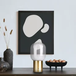 Lampe table accu ALBERO métal laiton verre LED fixes dimmable capteur tactile hauteur 25cm^Näve Discount