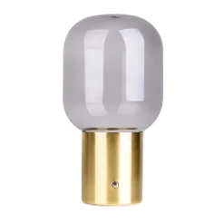 Lampe table accu ALBERO métal laiton verre LED fixes dimmable capteur tactile hauteur 25cm^Näve Discount