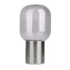 Lampe table accu ALBERO métal chromé verre LED fixes dimmable capteur tactile hauteur 25cm-Näve Clearance