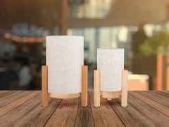 Lampe table accu MADITA H 25cm blanc naturel LED intégrée intensité variable capteur tactile-Näve New