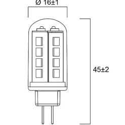 Lampe TOLEDO G4 1,9W 200lm 827 L 45mm - - 29654-Sylvania Best