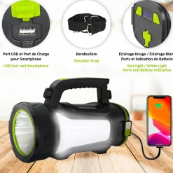 Lampe Torche LED + 1000 Lumens-Fishtec Sale