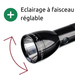 Lampe torche LED ML300L - IPX4 - 2 piles type D - 487 lumens - 23.1cm - Noir -^Maglite Best