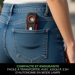 Lampe Torche LED Multifonctions Rechargeable USB Batterie Externe Smartphone 300lm et 140lm Aimant pour fixation^Kyf Best