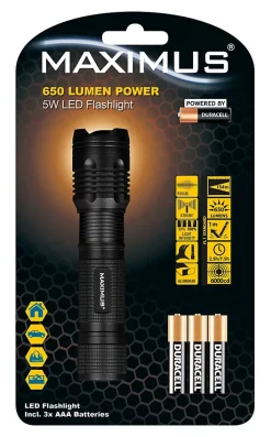 Lampe torche Powered by Duracell M-FL-031-DU - 650lm^Maximus Best