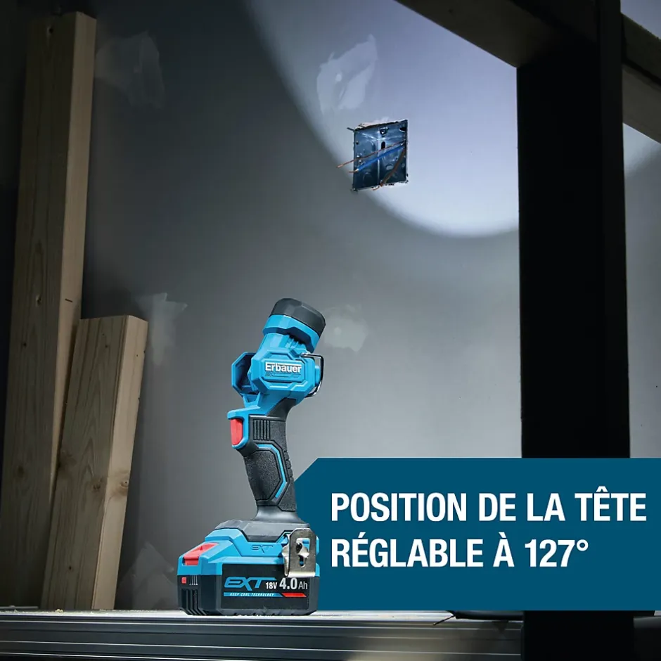 Lampe torche sans fil ERI1106TOR 400lm 18V ( sans batterie)-Erbauer Sale