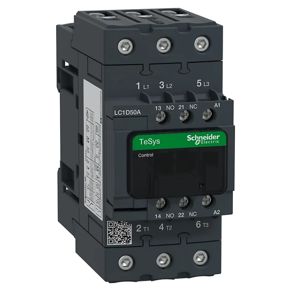 Lc1d50ae7 Schneider - Contacteur Tripolaire - 3no - 50a - Bobine 48vca - Everlink Et Automatique-Schneider Electric New