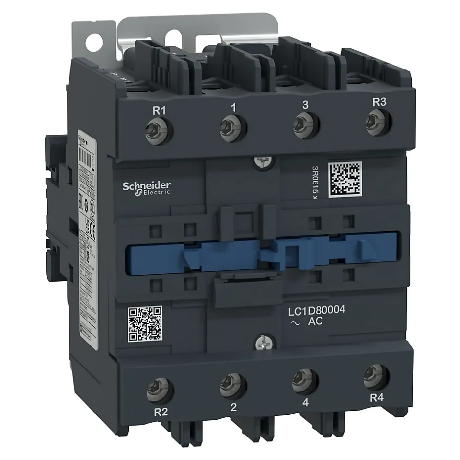 Lc1d80004b7 Schneider - Contacteur Tétrapolaire - 4no - 125a - Bobine 24vca - Vis-Schneider Electric Discount