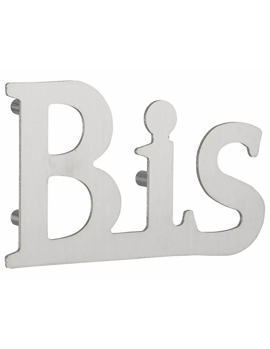 Lettre BIS inox H.76mm à visser --Thirard Best