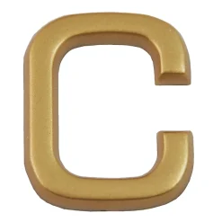 Lettre de maison - marquage C - en PVC - couleur or - autocollant - hauteur 3,7 cm - LD37C-Chapuis Clearance
