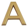 Lettre de maison - marquage A - en PVC - couleur or - autocollant - hauteur 3,7 cm - LD37A^Chapuis Discount
