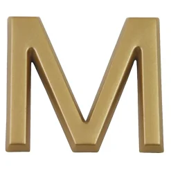 Lettre de maison - marquage M - en PVC - couleur or - autocollant - hauteur 3,7 cm - LD37M^Chapuis New