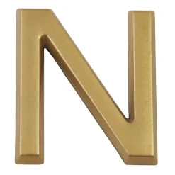 Lettre de maison - marquage N - en PVC - couleur or - autocollant - hauteur 3,7 cm - LD37N^Chapuis Discount