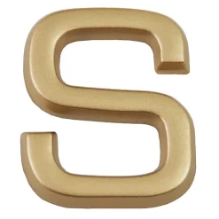 Lettre de maison - marquage S - en PVC - couleur or - autocollant - hauteur 3,7 cm - LD37S-Chapuis Discount