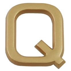 Lettre de maison - marquage Q - en PVC - couleur or - autocollant - hauteur 3,7 cm - LD37Q-Chapuis Sale