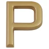 Lettre de maison - marquage P - en PVC - couleur or - autocollant - hauteur 3,7 cm - LD37P-Chapuis